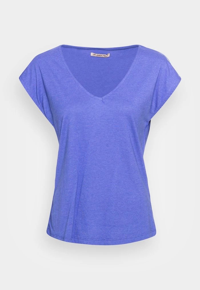 T-Shirt ANNA FIELD Anna Field Basic T-shirt Bleu Femme | ULH-5809628